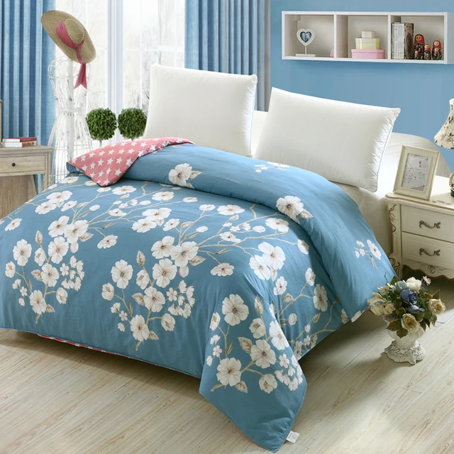 High Density Pure Cotton Duvet Covers Set Simple White Flower High Density Pure Cotton Duvet Covers Set Simple White Flower Bedding Double Single Quilts Comforter