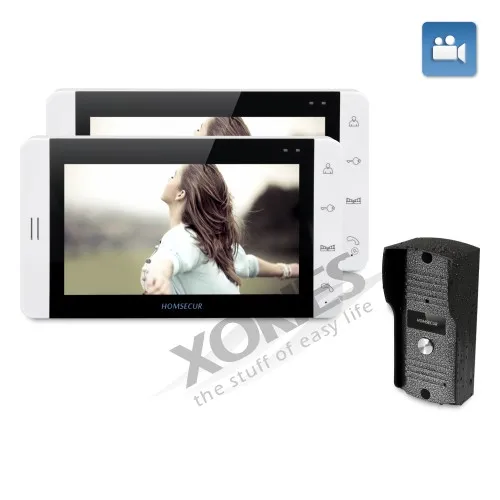 

EU Delivery HOMSECUR 7" Video Door Phone Intercom System+Dual-way Intercom for Home Security TC031+TM703R-W