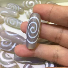 Редкий узор спираль 12 мм* мм 38 белый амулет натуральный агат камень тибетский дзи бусины для браслета DIY ювелирных изделий