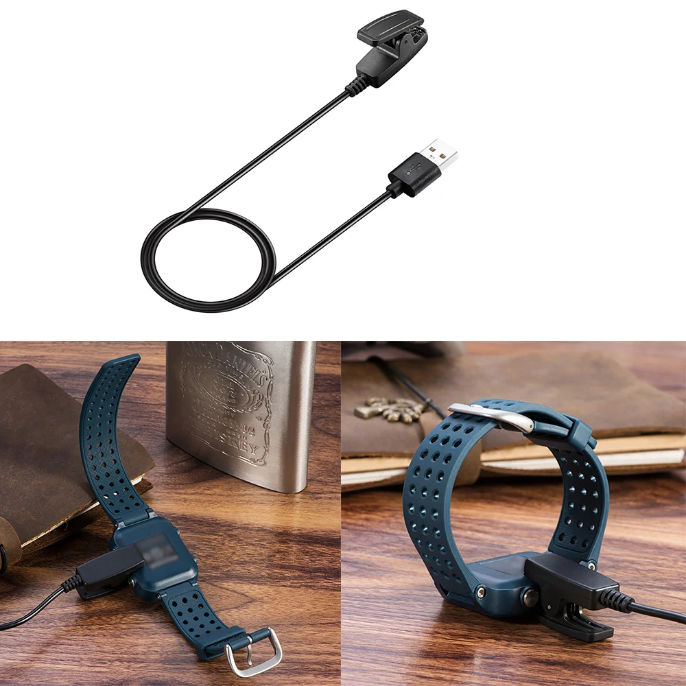 1 м USB Смарт часы зарядное устройство зарядный кабель Garmin Forerunner 735XT 235 230 630 подход S20