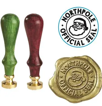 

Northpole Official Santa Letter Wax Seal with Wood Handle