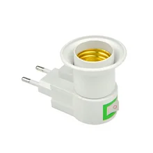 1 шт. E27 Светодиодный светильник легкая розетка типа 110 В 220 в ЕС Разъем Держатель лампы конвертер+ кнопка включения/выключения