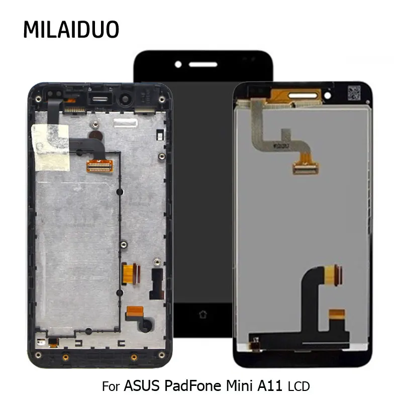 

LCD Display For ASUS PadFone Mini A11 Touch Screen Digitizer Assembly Replacement Black with Frame High Quality 100% Tested