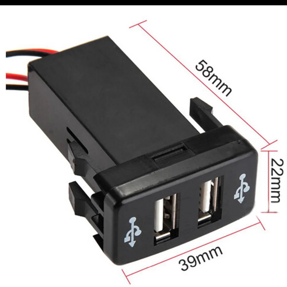 2 Port Mini Dual USB Car Phone Charger Adapter Fast Charge 5V 2.1A for iPhone Samsung Xiaomi HTC+ Audio Input for Toyota VIGO 2 Port Mini Dual USB Car Phone Charger Adapter Fast Charge 5V 2.1A for iPhone Samsung Xiaomi HTC+ Audio Input for Toyota VIGO