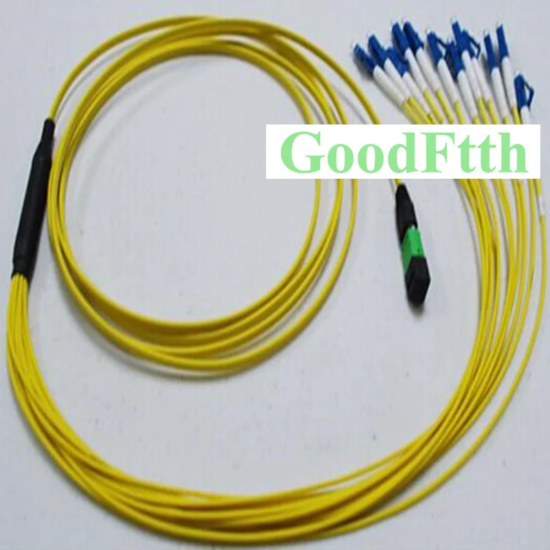 Волоконный патч-корд Jumper MPO-LC SM 12 ядер 3 мм GoodFtth 20-50 м