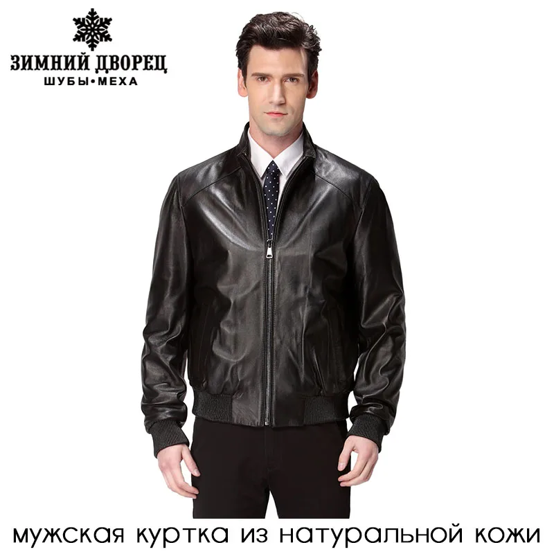 Популярные мода в А новая кожаная куртка, Натуральная кожа, Овчины, Мотоцикл человек пальто, Кожаная куртка мужчины, Байкер куртки - Цвет: Black