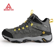 HUMTTO Men’s Winter Leather Outdoor Hiking Trekking Boots Sneakers Shoes For Men Sport Climbing Mountain Boots Shoes Man