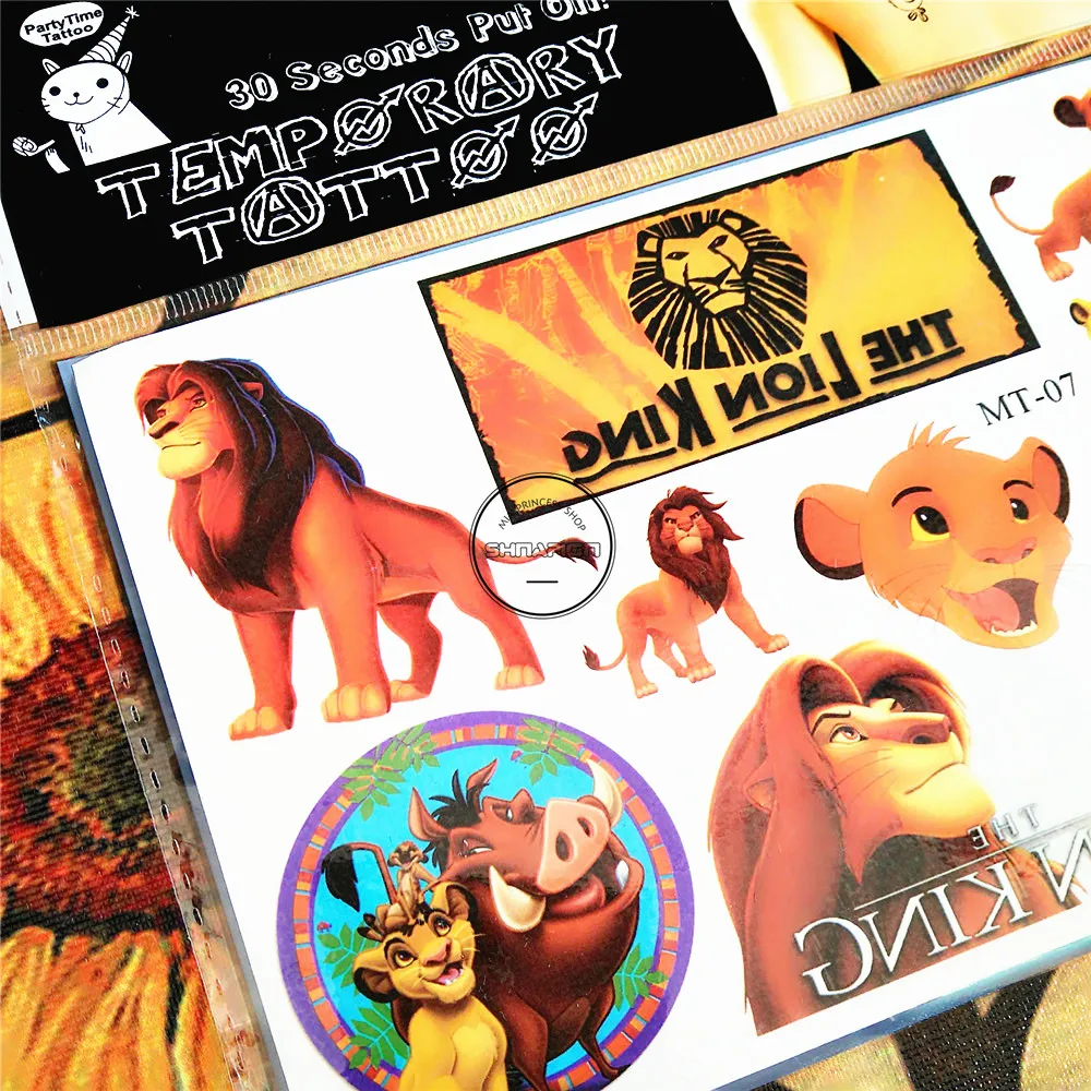 Nu Taty Roi Lion Simba Enfant Temporaire Corps Art Flash