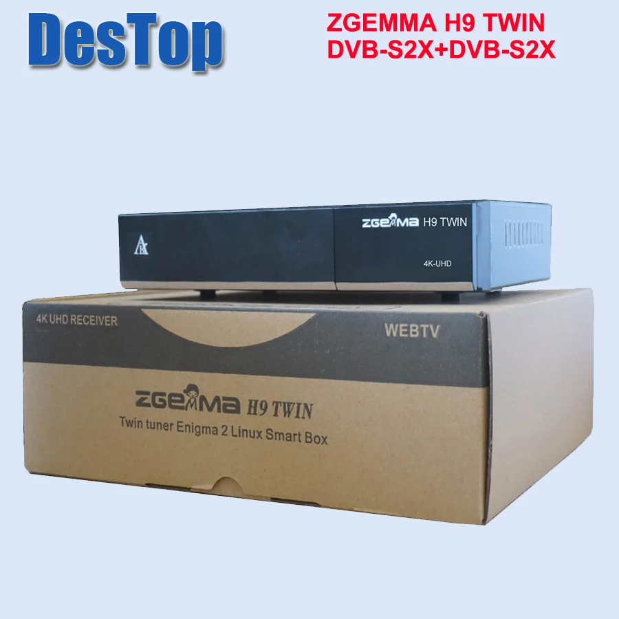 4 K-UHD Linux Zgemma H9 двойной 2x DVB-S2X HEVC H.265 wifi Встроенный 2* CI+ sat ТВ приемник 3 шт./лот