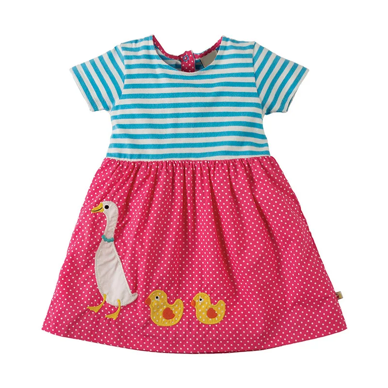 

Robe Reine Des Neiges Girl Dress Summer 2017 Brand Kids Wedding Dresses for Girls Clothes Fish Printed Costume Princess Dress