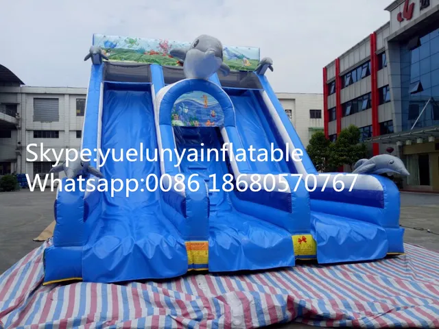 2016 new factory direct inflatable slide underwater world slide