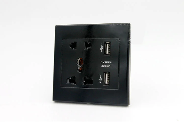 Новое поступление Универсальный USB розетки переменного тока 110-250 В США Великобритании ЕС AU розетки 2 Порты и разъёмы 5 В USB выход Мощность Зарядное устройство для Moble телефон