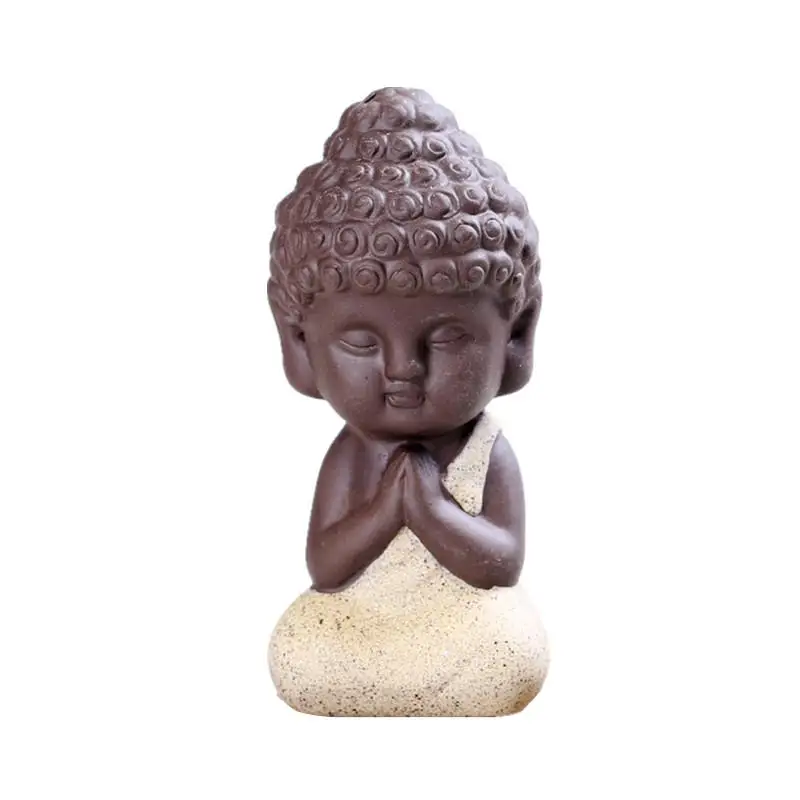 Керамическая статуя Будды, аквариумные керамические украшения для аквариума, ландшафтное укрытие, статуэтка монаха, украшения, аквариумные аксессуары - Цвет: beige