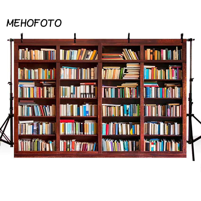 MEHOFOTO مكتبة رف خزانة خلفية البني الخشب دراسة غرفة الديكور صورة التصوير خلفية استوديو الصور الدعائم