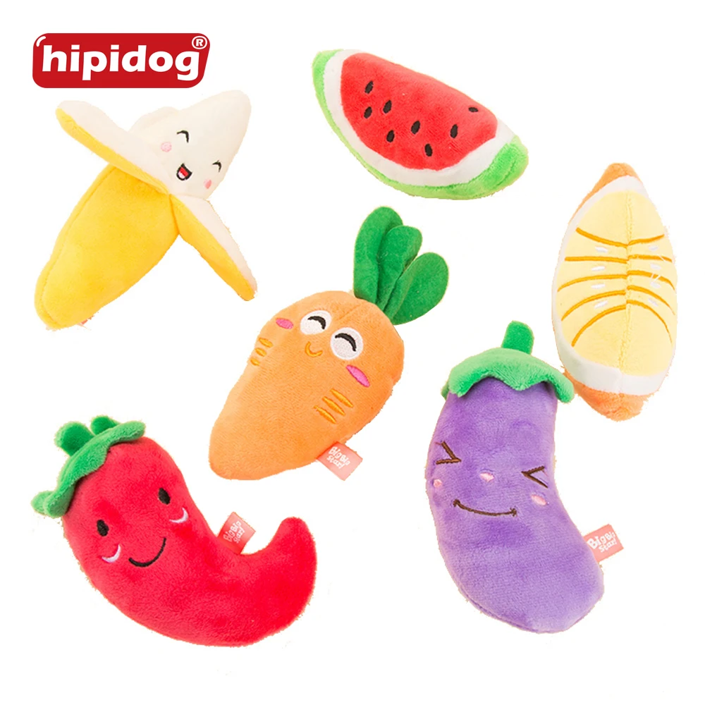 

Hipidog Dog Toys Pet Puppy Chew Squeaker Squeaky Plush Sound Cute Fruit & Vegetable Designs Toys Pet products 1 Piece - 6 Styles