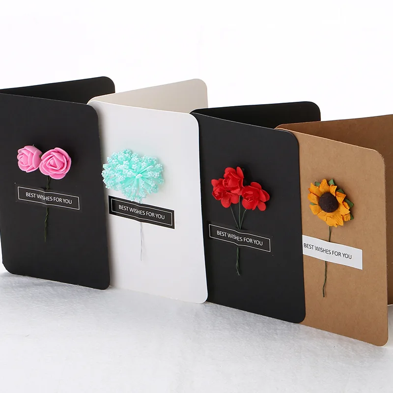  20pcs/lot Creative Flower Paper Greeting Cards Wedding Decoration Cards Birthday Wedding Invitation - 32882131362