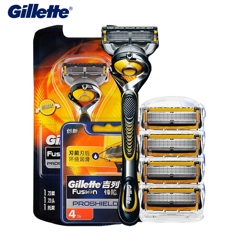 

Gillette Fusion Brand Razor Proshield Flexball Shave Shaver Men Beard Cutting Safety Razor Shaving Blades Refill Cartridges