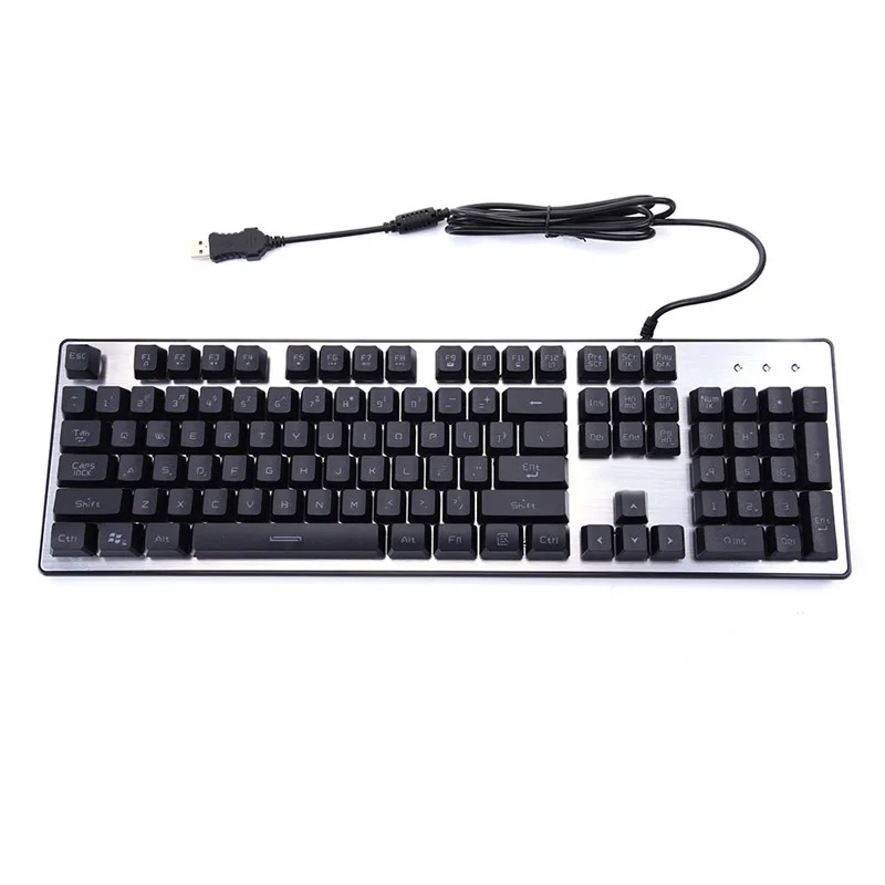 

1pc USB Wired Blue Switch Mechanical Keyboard Gamer Gaming Keyboards Ergonomics Colorful Backlight LED for Computer LoL Desktop
