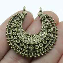 WYSIWYG 2 sztuk 38x37mm urok półksiężyc kolczyki znalezienie w stylu Vintage Bohemia półksiężyc kolczyki w stylu Vintage znalezienie do tworzenia biżuterii