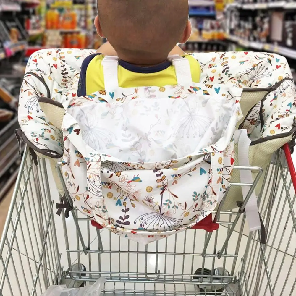 Складная портативная детская печать корзина чехол для сиденья Подушка Многофункциональный обеденный стул коврик для детский стульчик коврики