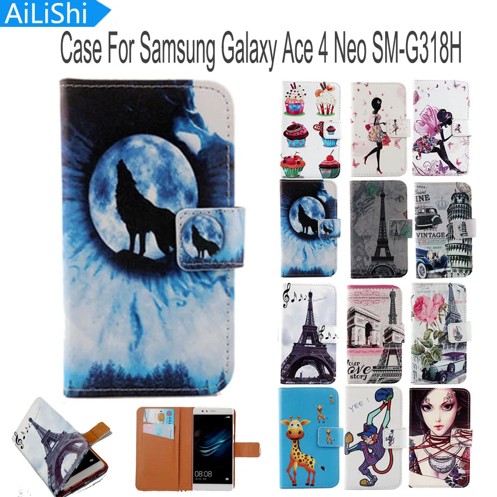 Флип-чехол AiLiShi из искусственной кожи для Samsung Galaxy Ace 4 Neo SM-G318H роскошный мультяшный