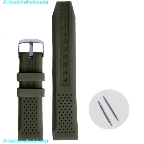 22mm Dark Grey Color Silicone Jelly Rubber Ladies Watch Band Straps WB1051Y22JB