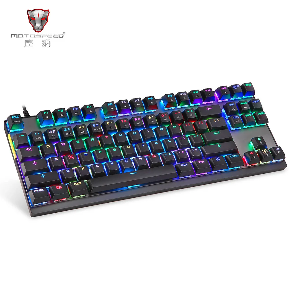 

Motospeed K82 USB Wired Mechanical Keyboard with RGB Backlight All-key Anti-ghost Brightness Starry Night Multimedia Keyboards