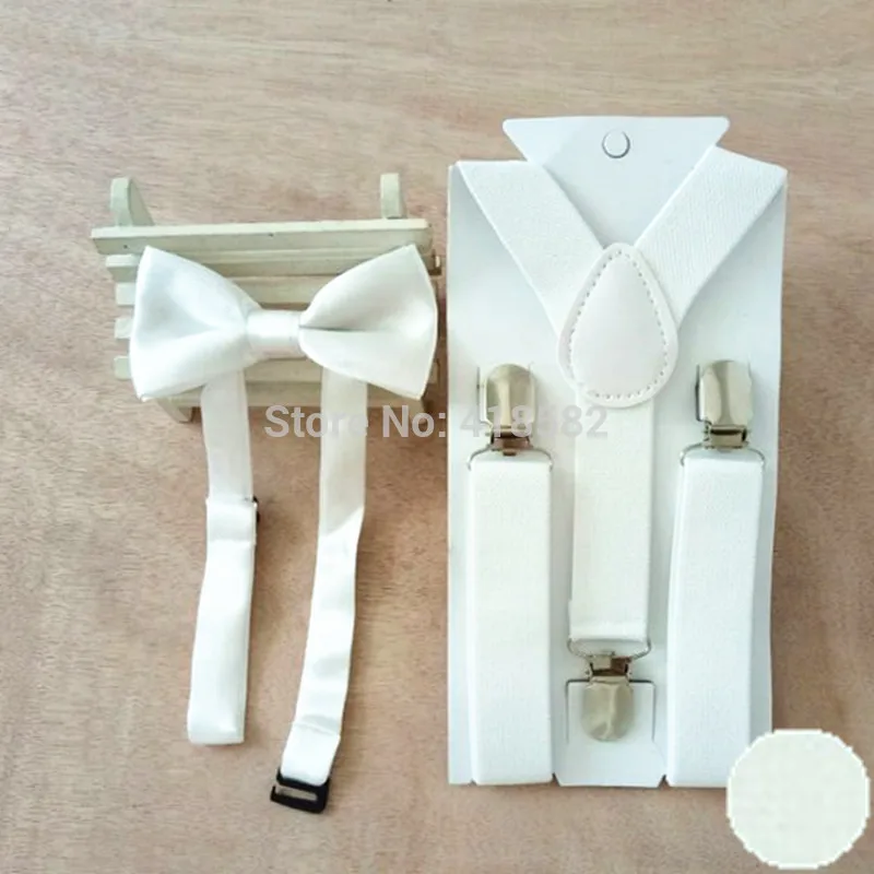 LB001-S size candy color children supenders and bowtie sets Y-back braces for Wedding