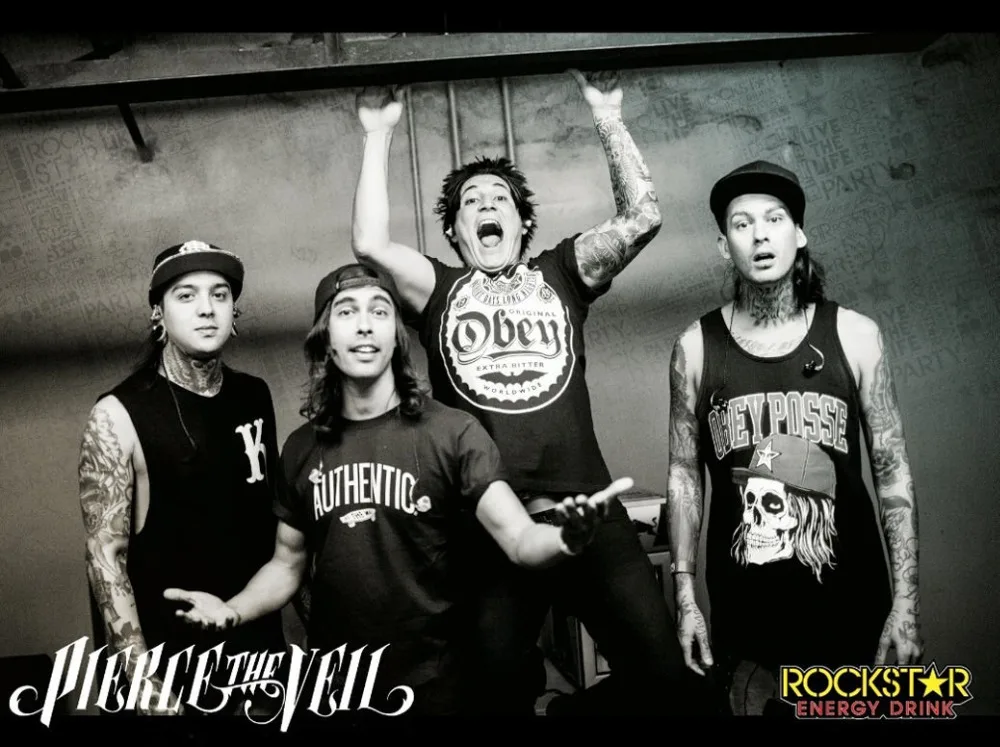 Home Decor Pierce The Veil Music Band Group 3-Silk Art Poster Wall Sicker Decoration Gift