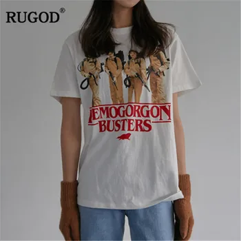 

RUGOD 2020 new women t shirts round neck printed t- shirt women casual short sleeve loose korean tops summer simple t-shirt 2020