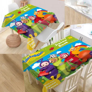 

Best Teletubbies Cartoon Custom Table Cloth Rectangular Oxford Print Waterproof Oilproof Square Table Cover Party Tablecloth
