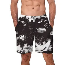 Мужской купальник из полиэстера наторий 3D граффити печатных шорты для плавания морской пляж бассейн досуг плавательные брюки# XTN