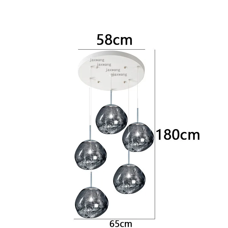 Современное светодиодное стекло Современные подвесные потолочные светильники подвесные светильники бар Гостиная ресторан в ожидании освещение расплава вулканической лавы - Цвет корпуса: L