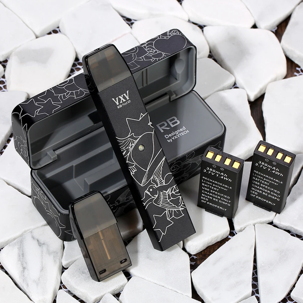 

VXV RB Pod Vape Kit with 2pcs Replaceable Battery & 2pcs 2.5ml Pod & Charging Dock E cig Pod System VS Drag Nano / Renova Zero
