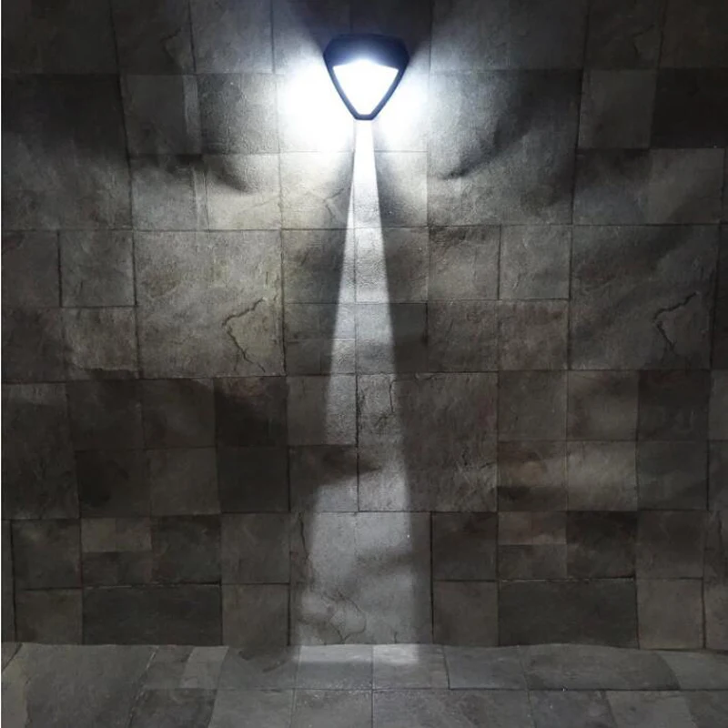 [HQXING] 6pcs/lot LED Wall Lamp Outdoor Solar Light Triangular Heart Lighting Waterproof Corridor Garden Path Fence | Освещение