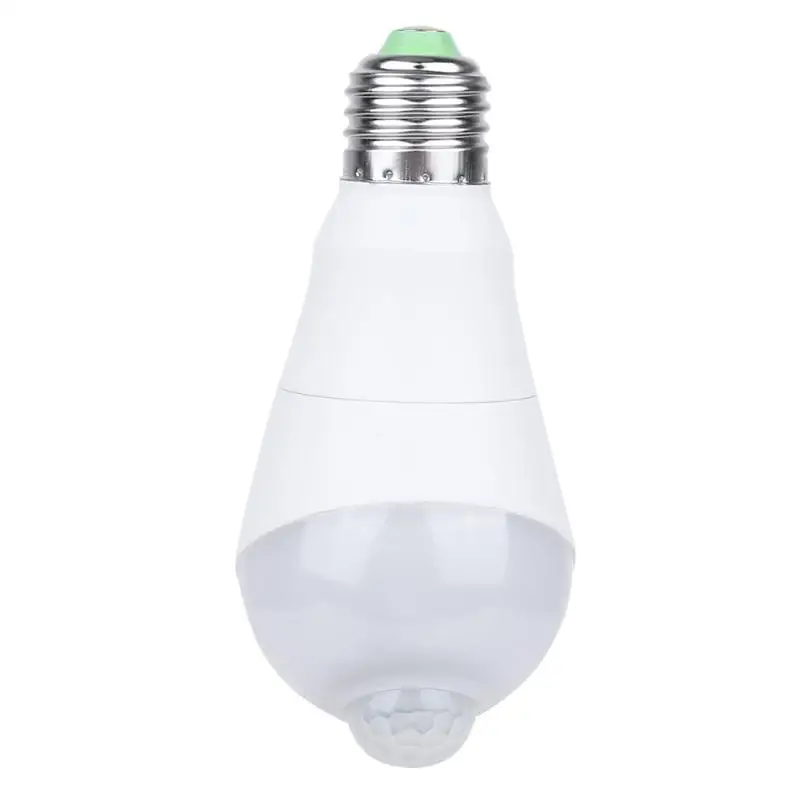 Motion Activated Light Bulb E27 5W 7W 350 Degree Rotate Infrared Motion Sensor LED Light Bulb Indoor Lighting with Light Sense ledgle 7w led bulb smart motion sensor light bulb indoor outdoor e27 bulb with motion detector wide beam angle daylight white