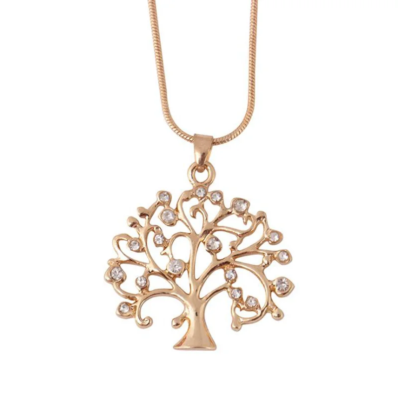 

2018 New Life Tree Pendant Necklace Charm Female Necklace Declaration Party Jewelry Accessories Free Shipping No Minimum Order