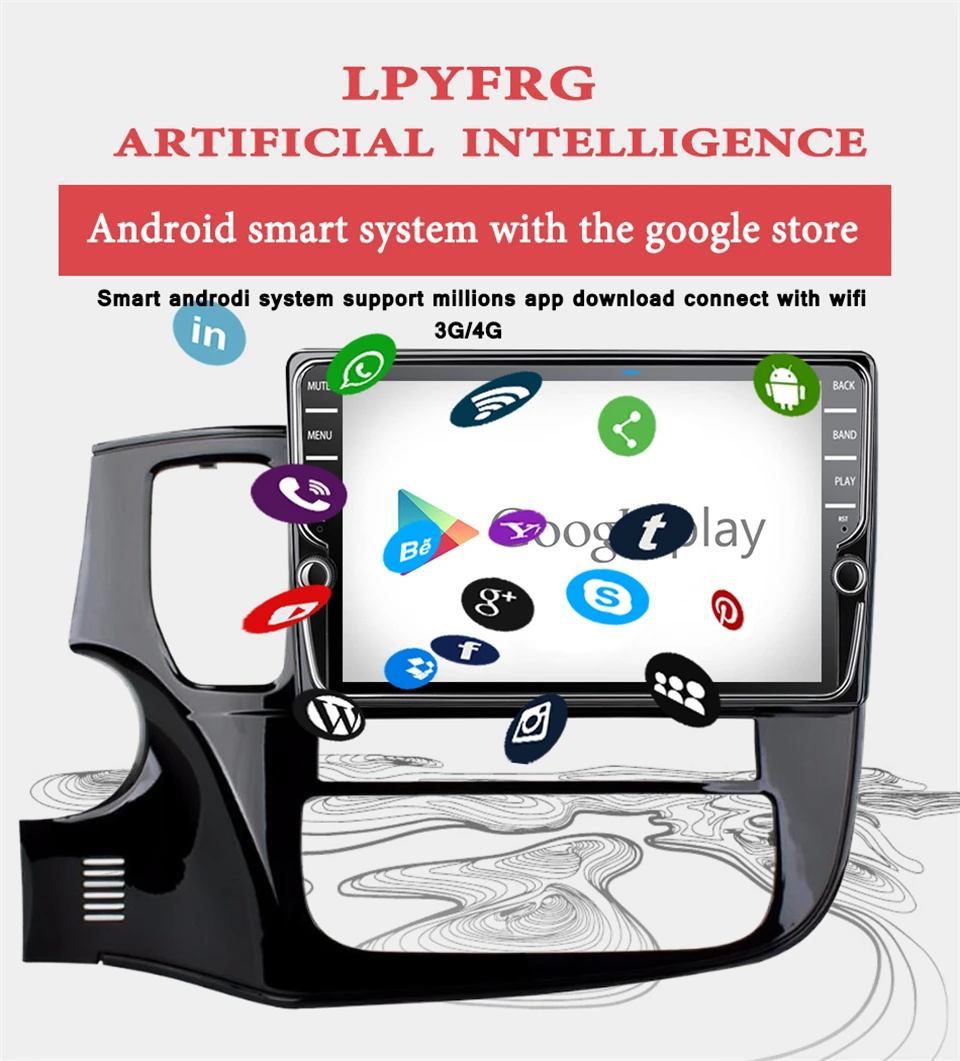 Clearance 9 inch Android 9.1 car Multimedia Player For Mitsubishi Outlander 3 2012-2018 Car Radio DVD Tape Recorder GPS Navigation maps 4