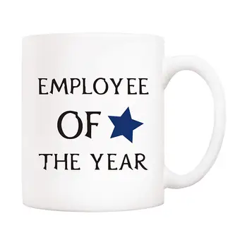 

Christmas Gifts Funny Official Coffee Mug Employee of The Year Ceramic Cups