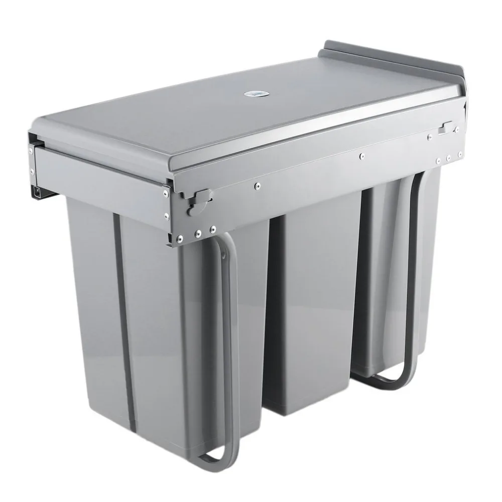 

Practical Kitchen Assistant Trash Can Pull Out Kitchen Waste Bin 30 Litre Recycle Cupboard Dustbin SHUNDA-N001 Storage Barrels