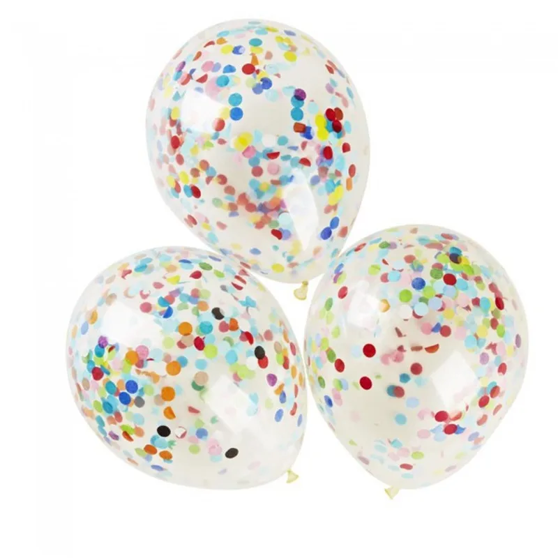 12 шт. 12 дюймов конфетти шары воздушные шары для свадебного украшения прозрачный letax воздушный шар День Рождения украшения Детские вечерние принадлежности