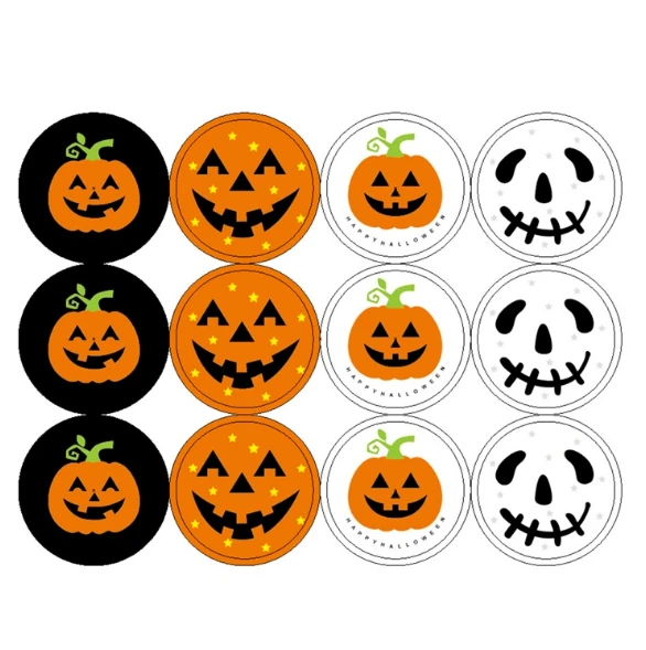 halloween labels pumpkin labels candy wrapping stickers halloween