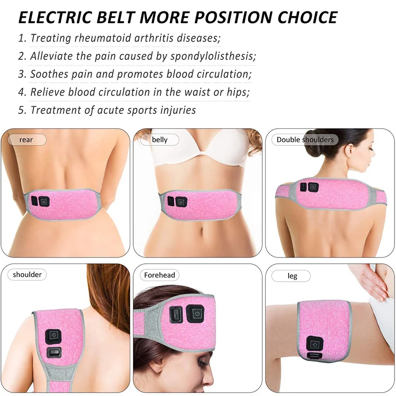 

Lower Back Heating Pad Heating Waist Belt Wrap Far Infrared Heat Therapy Pain Relief for Back Waist Abdominal Stomach Lumbar