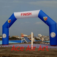 Прочная дешевая синяя и белая надувная Спортивная АРКА, арка для автогонок и спортивных мероприятий