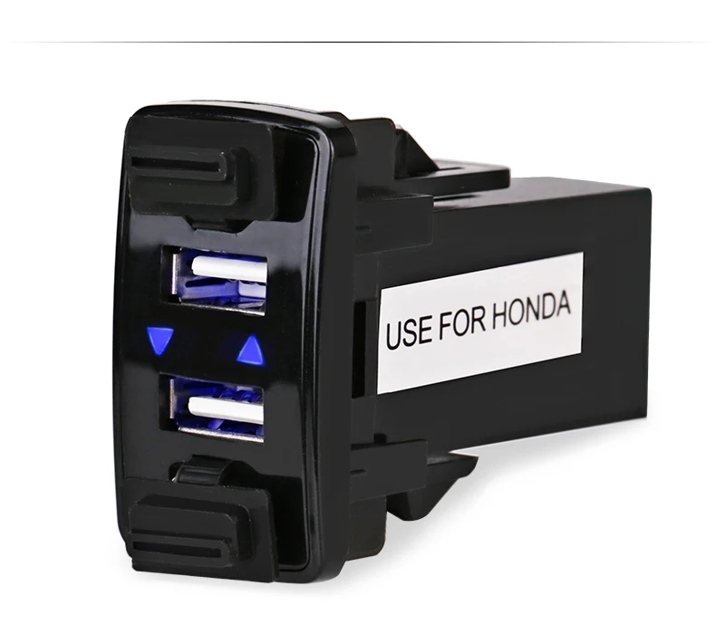 Для Мазда Хонда Сузуки Мицубиси двойной USB адаптер розетка автомобиля двойной USB зарядное устройство разъем интерфейс зарядное устройство - Название цвета: For honda