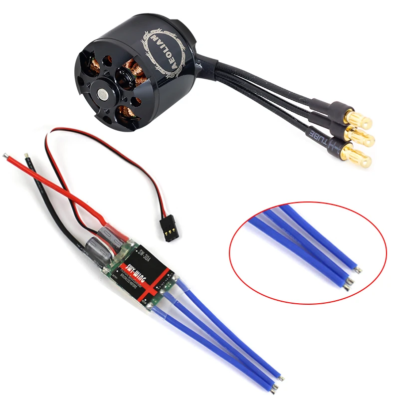 Aeolian 2836 A2216 880KV бесщеточный двигатель + 30A ESC Quad-Rotor Набор для RC самолета