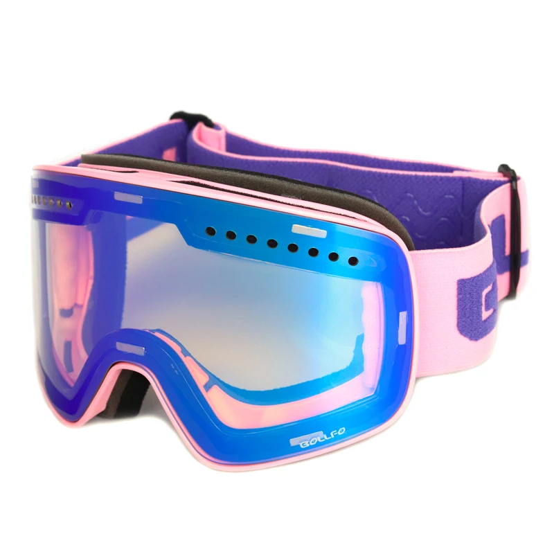 Bollfo Winter Ski Goggles Double Lens Anti fog UV400 Protections Snowboarding Goggles