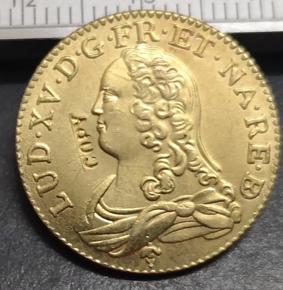 1738 Франция 1 золотистая монета Людовика золотистого цвета | Дом и сад