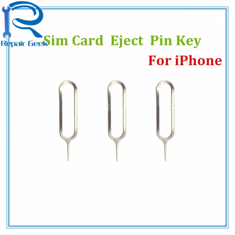 

200pcs/Lot Sim Card Remover Tray Open Eject Ejector Pin Needle Key Open Tool For iPhone Spare Parts