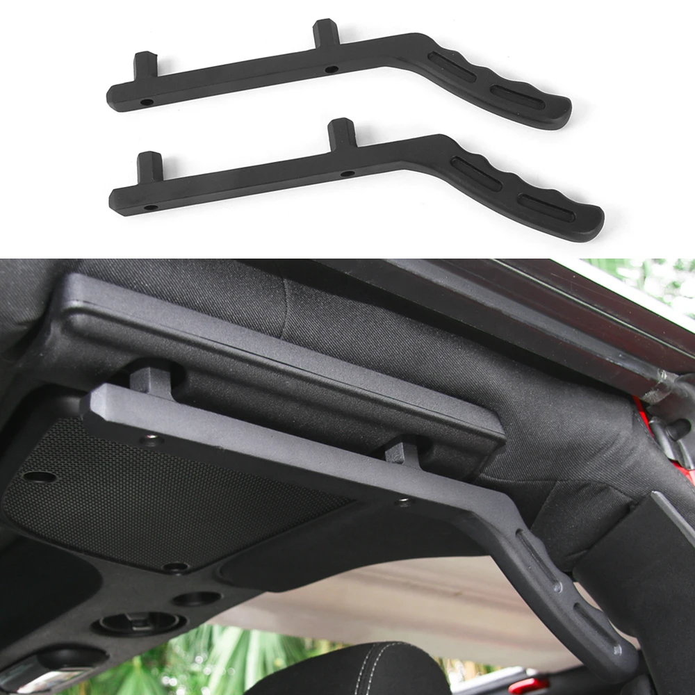 KKMOON алюминиевый поручень Передняя Поручень Комплект подходит для Jeep Wrangler 2007- стайлинга автомобилей